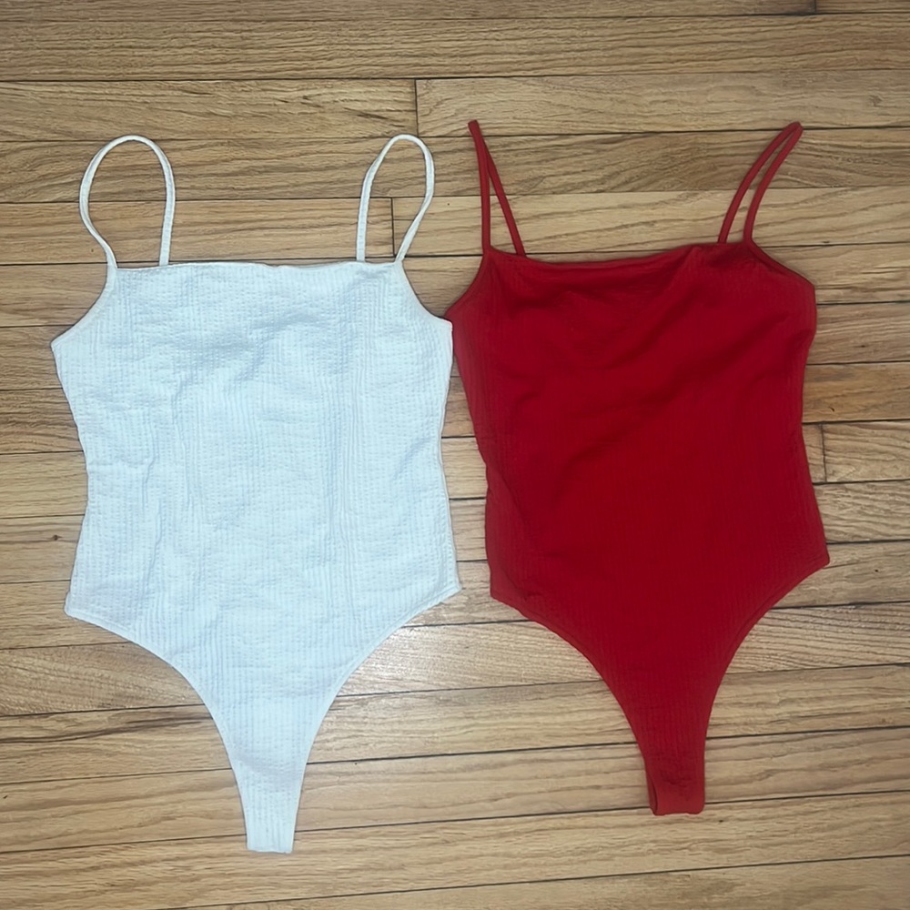(2) Bershka Fitted Bodysuits